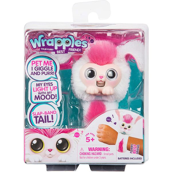 Elektronische Plüschtiere Little Live Wrapples Unao oder Bonnie Kids Interaktives Spielzeug Slap Band Tail Cute Stuff Animal Soft Plüschtiere Puppen für Mädchen Blau 230325