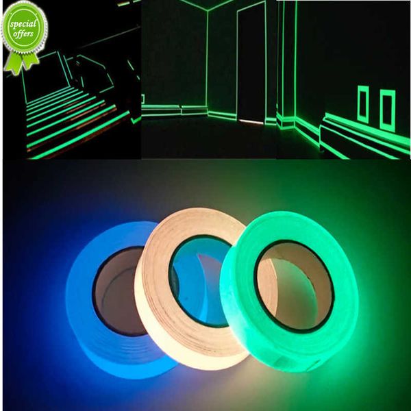 Nastro adesivo da parete Glow-In-The-Dark Nastro adesivo Glow-In-The-Dark Avvertimento verde Luce da pavimento Scalinata di stoccaggio Adesivo antiscivolo Fluorescente riflettente