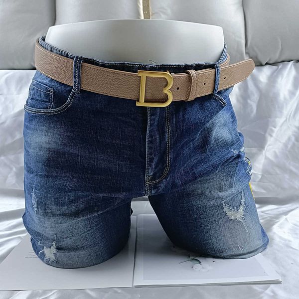 Мужчины дизайнерские поясные классические ретро -ретро -двойные личинки Lychee Pattern Женский кожаный ремень 3,8 см гладкие джинсы с прямыми пряжками с коробкой в ​​подарок