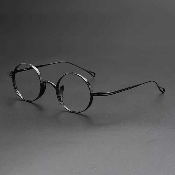 Óculos de sol de designer de luxo 20% de 22 copos de tartaruga wannian do mesmo tipo Male Male Ultra-Light Pure Titanium Altura Oval Miopia Fêmea feminina