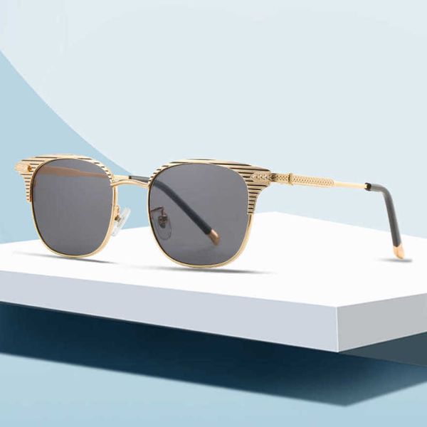 Designer-Strand-Paar-Sonnenbrillen für Herren und Damen, 20 % Rabatt auf Mode, Crowe, großes Unternehmen, Gold-Myopie-Rahmen, Persönlichkeit, Trend, flache Brille