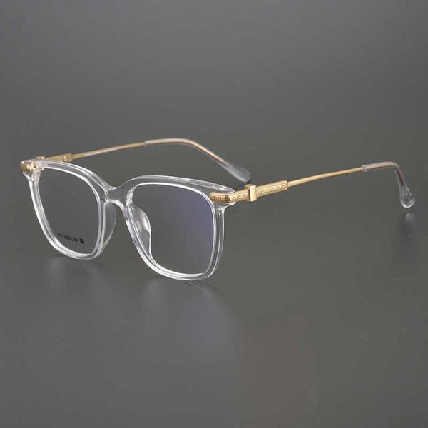 Designer-Strand-Paar-Sonnenbrillen für Herren und Damen – 20 % Rabatt auf transparente, handgefertigte, modische Brillenfassungen aus reinem Titan im japanischen Stil mit Ins-Style-Optik