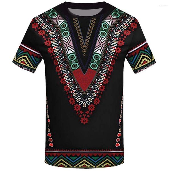 Magliette da uomo Maglietta da uomo Moda Estate Uomo Top Abbigliamento africano Africa Abito Stampa Camicia a maniche corte casual ricca per uomo 2023