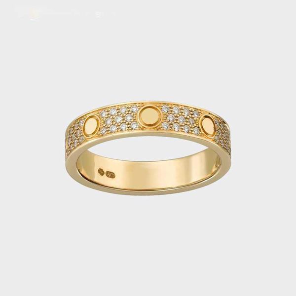 Ringe Liebesring Designer für Frauen/Männer Hochzeit Gold Diamant-Pavé Luxus-Schmuckzubehör Titanstahl vergoldet Verblasst nicht Nicht allergisch 21621802 QWPO