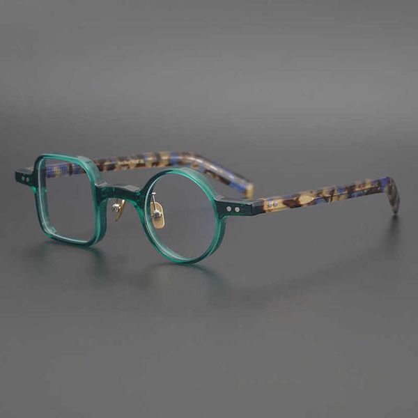 Luxuriöse Designer-Sonnenbrille von hoher Qualität, 20 % Rabatt auf japanische, quadratische, runde, personalisierte Platte mit Kurzsichtigkeit, handgefertigter Kunstbrillenrahmen für Männer und Frauen