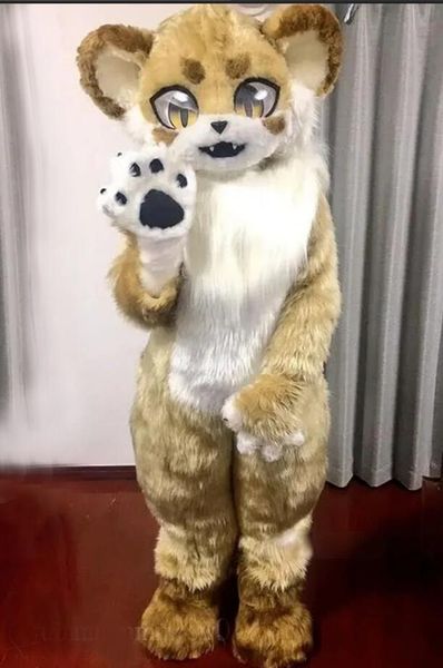 Fox Dog Doll Mascot Halloween Abbigliamento da donna Pelliccia Abito di alta qualità Abito Natale Pasqua Abbigliamento pubblicitario