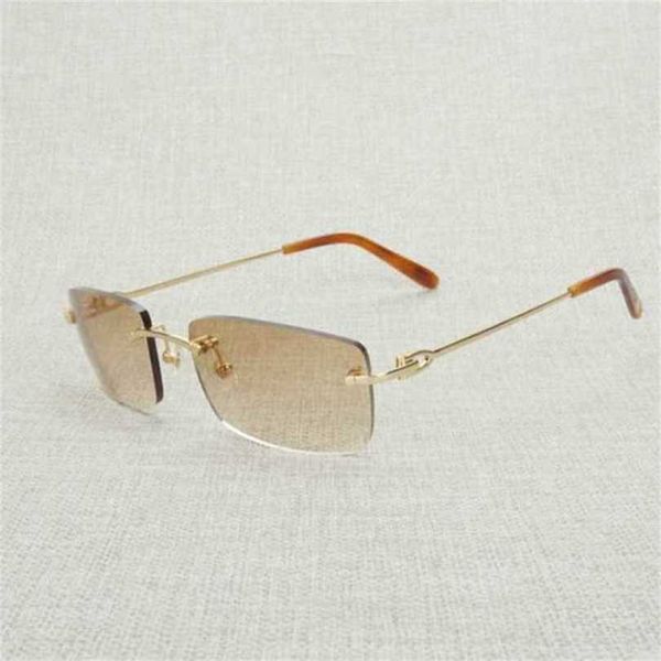 Designer di lusso da uomo Occhiali da sole da donna Tendenza Impronte digitali Uomini casuali Quadrati in metallo Occhiali da vista da donna Occhiali da esterno Gafas Beaching RidingKajia