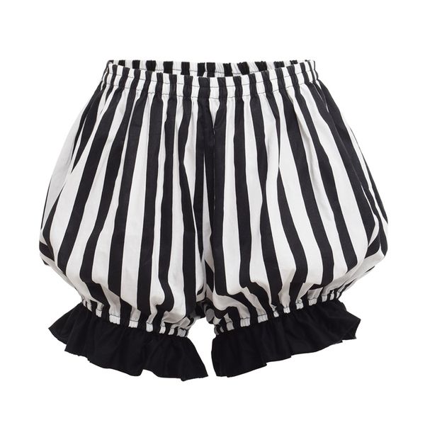 Damen -Shorts Lolita Bloomers Women Vintage Cosplay Bottoming Kürbis Stripte Shorts 230325