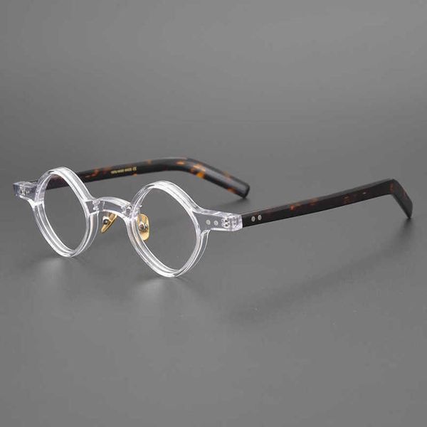 Luxuriöse Designer-Sonnenbrillen von hoher Qualität. 20 % Rabatt auf die Kollektion. Japanische, handgefertigte, unregelmäßig geformte Platte im Republik-China-Stil mit Myopie-Brillengestell