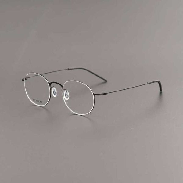 Lüks Tasarımcı Yüksek kaliteli güneş gözlükleri Vidasız gözlüklerden% 20 indirim aynı ultra hafif saf titanyum çerçeve miyopi anti-lens 5504 ile donatılabilir