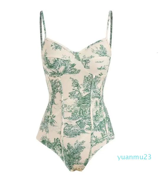 Tek Parça Takım Elbise Baskılı Basit Moda Tek Parça Mikro Monokini Seksi Mayo Kızlar Için Beyaz Boho Baskılı Yüzme Mayo Kadın's 01 230321