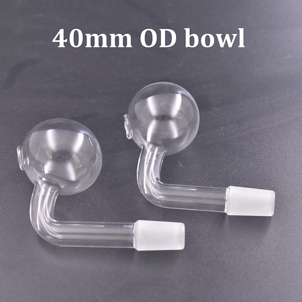 Heißer Verkauf Glas Ölbrenner Rauchen Rohr 10mm 14mm 18mm Männlich Weiblich 40mm Ball OD Brennen Trockenen Kraut Tabak Wasser Hand Rauchen Rohr Öl Schüssel