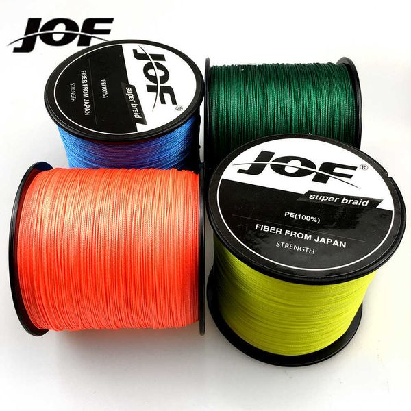 Acessórios de pesca Jof 8 fios 500m 300m 100m Linha de pesca PE Multicolor 100% Carpa multifilame