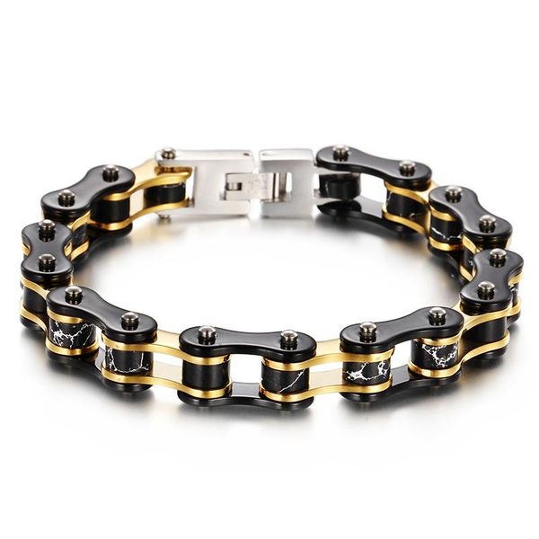 Link pulseiras de jóias de jóias para o comércio exterior tendência de moda Chain Men titanium steel pulseira de várias cores opcionais opcional