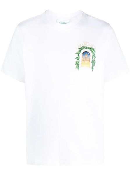 322 Homens Casablanc Camisetas 23ss Camiseta Designer Moda Homem Mulheres Smiley Impressão Casablanc -camisas