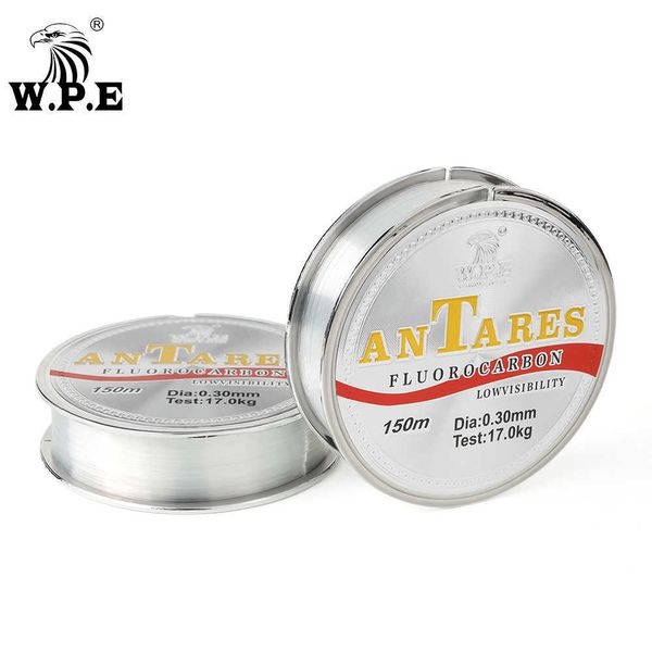 Balıkçılık Aksesuarları W.P.E Anteros 150m Florokarbon Kaplama Balıkçılık Hattı 0.20mm-0.60mm 10kg-41kg Sazan Balıkları için Karbon Fiber P230325