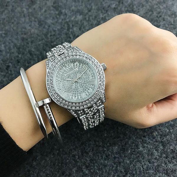 Начатые часы Top Brand Contena Luxury Montre Watch Femme Fashion Ladies Women Wtrinestones Full Logo Watches Quartz Mujer Crystal Relojes