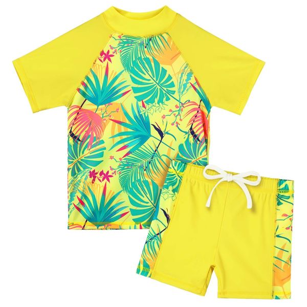 Costumi da bagno BAOHULU Costume da bagno per bambini UPF 50 UV Protezione solare Rash Guard Set da due pezzi Abbigliamento da spiaggia Tuta da surf estiva per sport acquatici 230325