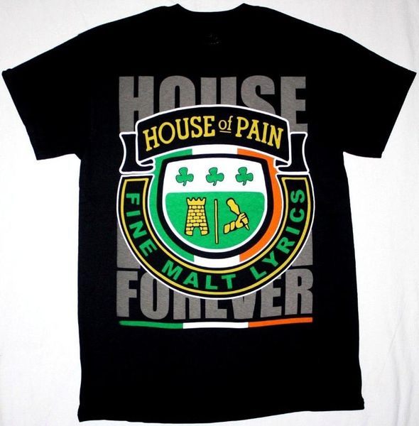 Magliette da uomo HOUSE OF PAIN FOREVER FINE MALT LYRICS DJ LETHAL T-SHIRT NERA Estate Brand Fitness Body Building