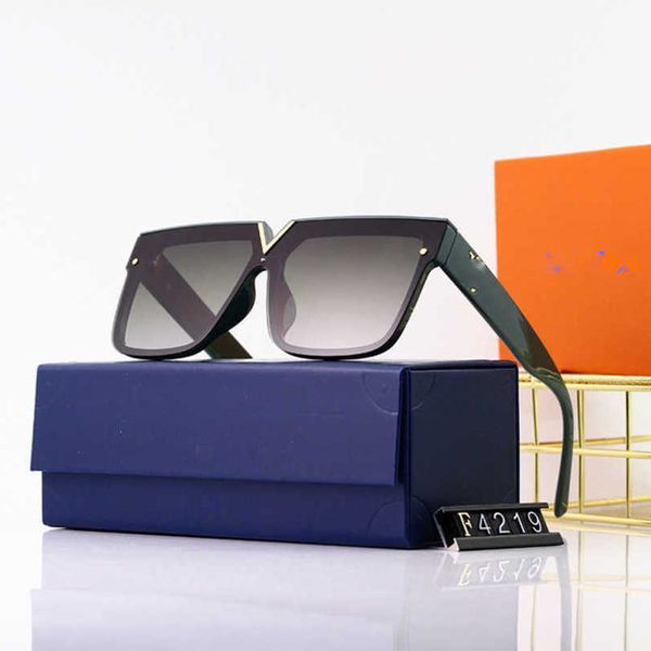 Herren Luxus Designer Damen Sonnenbrille Sommer Großer Rahmen Mode Quadratisch Koreanisch Reiten Sonnenschutz Einfache Brille
