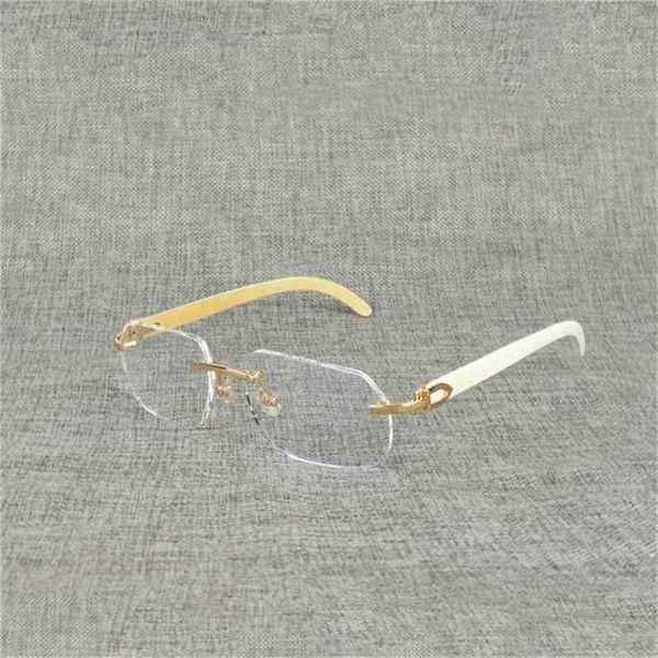 Designer-Sonnenbrillen von hoher Qualität, 20 % Rabatt auf All-Match-Sonnenbrillen aus natürlichem Holz, quadratisch, helles Büffelhorn, Übergröße, zufälliger Rahmen für Männer, optisches ovales Brillenglas