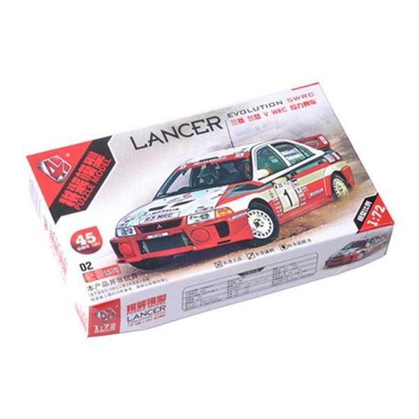 Mini scala assemblata 4D Classic WRC Rally Car Model 4 Simulazione Struttura interna Dettagli Ornamenti giocattolo fai da te