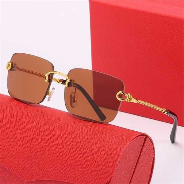 10 % RABATT Neue Herren- und Damen-Sonnenbrillen des Luxusdesigners 20 % RABATT Mode Hanfseil Stahlbein rahmenlose personalisierte optische Brille Kajia