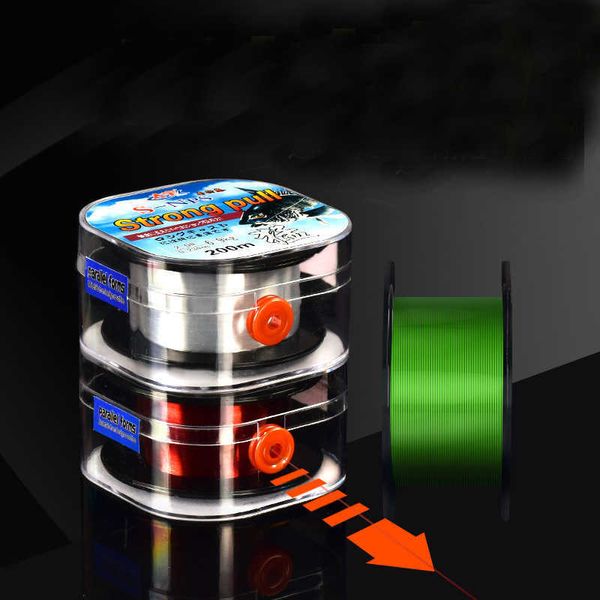 Acessórios de pesca 200m Marca Fluorocarbon Coating Linha de pesca 0,4# -10# 3 Cores Afundando a resistência à abrasão estendida para pesca de carpa P230325