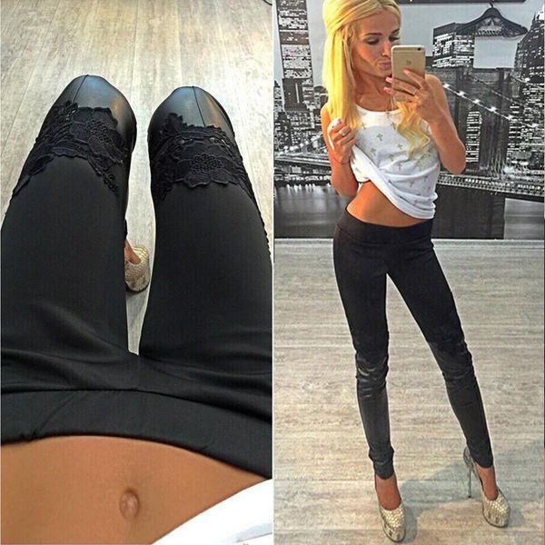 Leggings femminili genuini slim fit da donna sexy leggins sottili calzas neri mujer elastico spinge up up