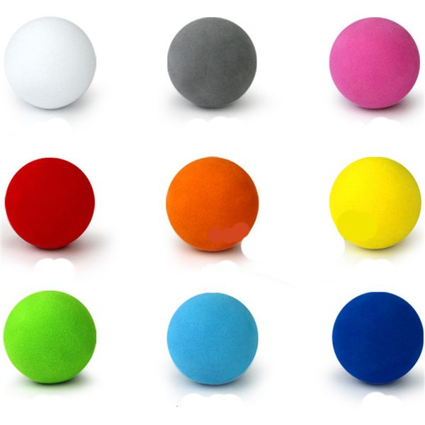 Palline da golf 30 pezzi 42mm Schiuma EVA Golf Spugna morbida Palline monocromatiche per palline da golf all'aperto per allenamento GolfTennis Solido 9 colori 230325