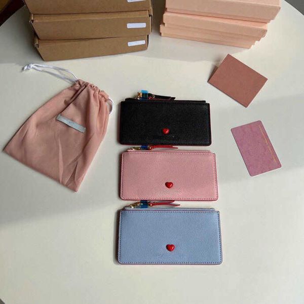 Luxuris femininos miu embreagem bolsa de malas sacos de carteira feminina marca de carteira 2023 nova textura de moda textura de couro multifuncional caixa de compacta caixa de embalagem vendas de fábrica