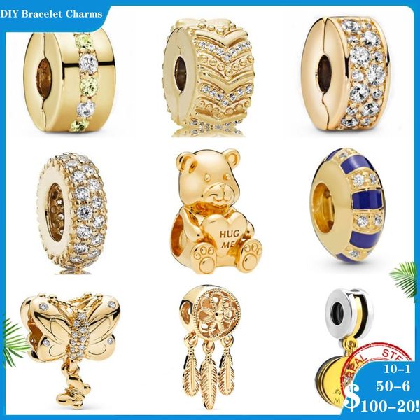 925 Siver Boncuklar Pandora Charm Bilezikler İçin Takılar Kadınlar İçin Tasarımcı Rüya Catcher Bear Butterfly Kolye