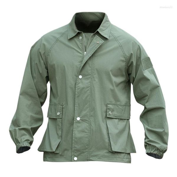 Jackets masculinos Men's Outdoor Combat Bomber Exército Casaco Exército Larofas de Pocket Multi Pocket Jacket Tactical Breakbreak Tactical