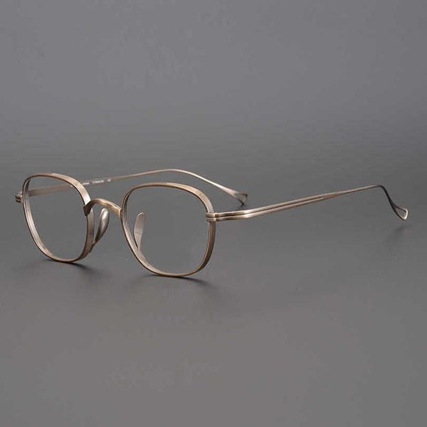 Óculos de sol de designer de luxo masculino feminino de estilo japonês suporte de tartaruga de tartaruga de tartaruga de tartaruga até a moldura de óculos de óculos de óculos All-titanium