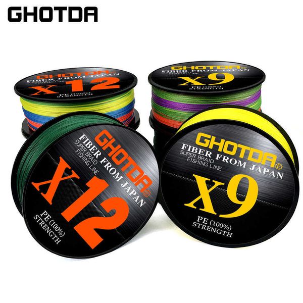 Рыбацкие аксессуары Ghotda Super Smooth x9x12braids 500/300 метров левала 20-92 фунта 9-41,8 кг Абсолютная линия рыбалки P230325 P230325