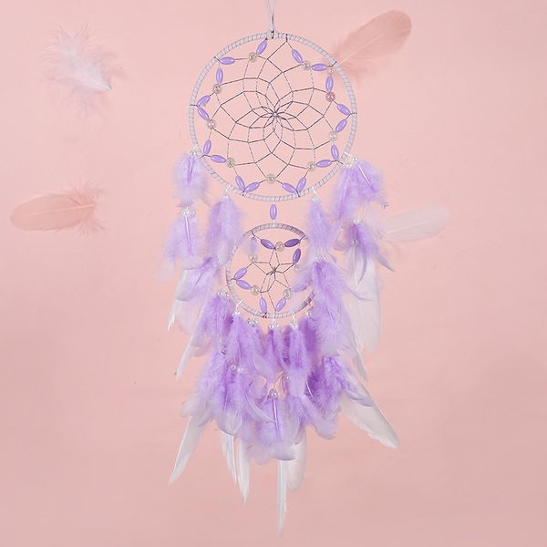 Purple Dream Catcher Impiccing Orning Orning Feather Artefact Decoration Decoration Ornamenti all'ingrosso 1224169