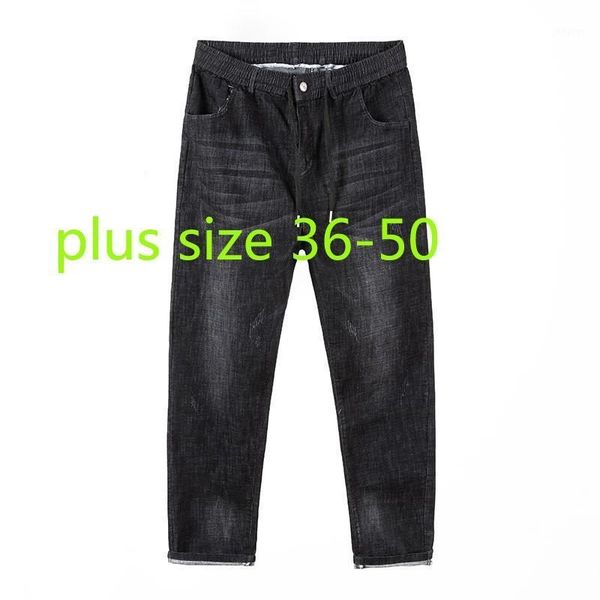 Jeans da uomo Arrivo Moda Super Large Cotone Uomo di alta qualità Ammorbidente dritto Figura intera Casual Uomo Taglie forti 36-44 46 48 50