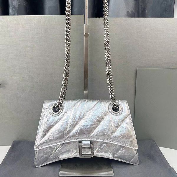 Yüksek kaliteli ezik zincir çantalar niki yastık çantası tasarımcı moda kadın bayan çantalar çift zincirli omuz crossbody tote cüzdanı gerçek deri cüzdanlar