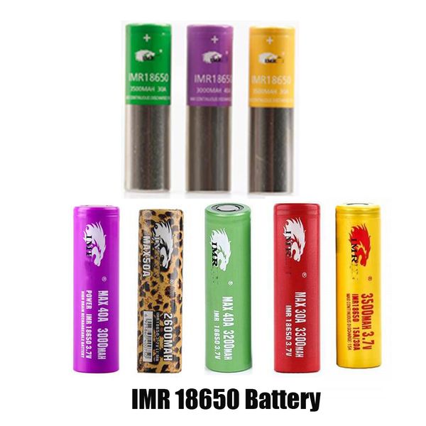 Batteria agli ioni di litio IMR 18650 di alta qualità Leopardo Oro Rosso Viola 3000mAh 3200mAh 3300mAh 3500mAh 3.7V 40A 50A Cella al litio ricaricabile IMR18650