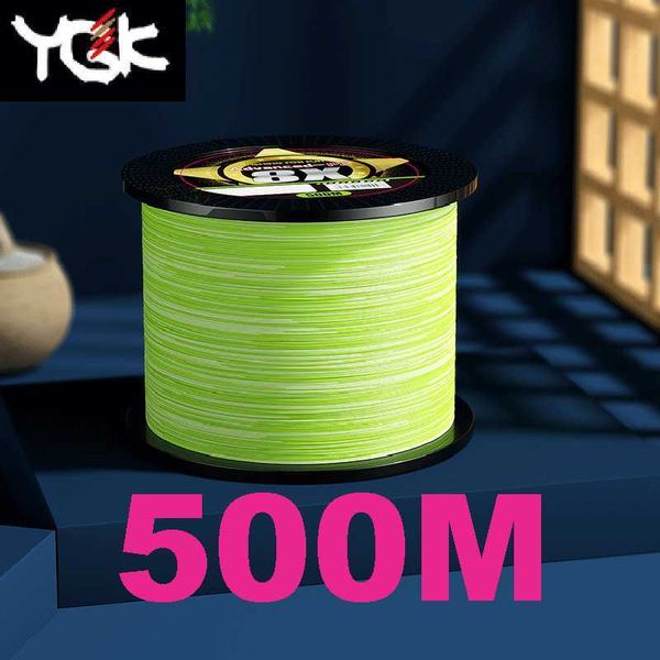 Angelzubehör 2023 Neuankömmling 500M Japan YGK G-SOUL X8 Upgrade 8 geflochtene Multifilament-PE-Schnur hochfeste Angelschnur Hauptschnur Pesca P230325