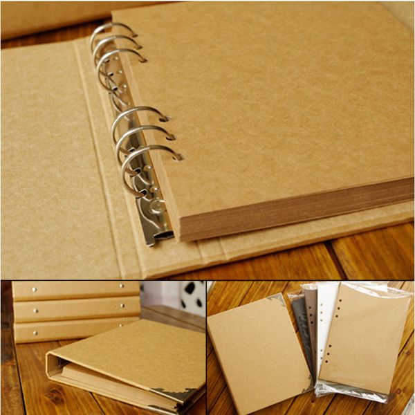 File di biglietti da visita 40 pagine WeddingBabyDIYLooseLeaf Po Album Scrapbook Copertina vuota Kraft Per s Kids Case Binding 230327