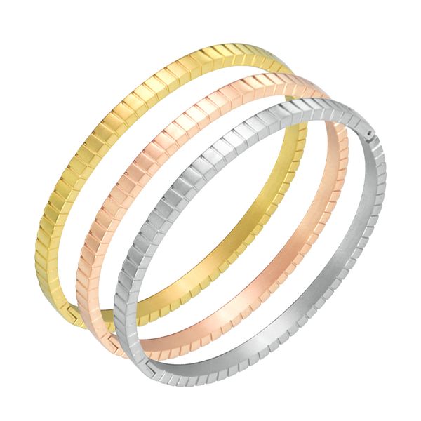 HBP 2023 Bracciale in oro Bracciale rigido da donna Gioielli in acciaio inossidabile Moda Stile coreano Gioielli popolari Fibbia Bracciali firmati Accessori per le mani Regalo femminile