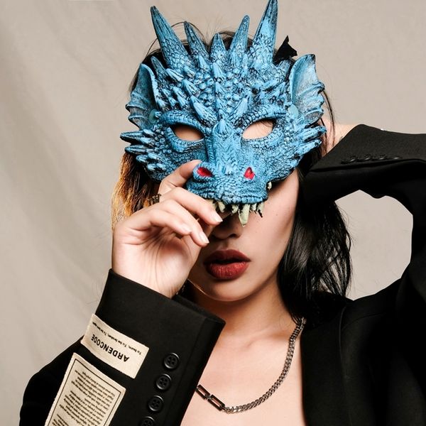 Партийная маски анимационная игра Dragon Mask Cosplay Cartoon 3D версия животных Gothic Punk HD Mask Mask