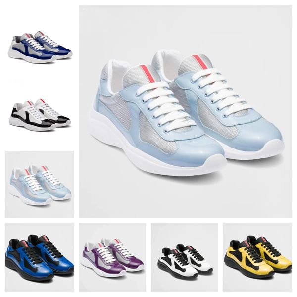 23er Jahre Top-Marke Männer America Cup Ruuner Sportschuhe Low Top Sneakers Männer Gummisohle Stoff Lackleder Herren Großhandel Rabatt Schuhe Originalverpackung