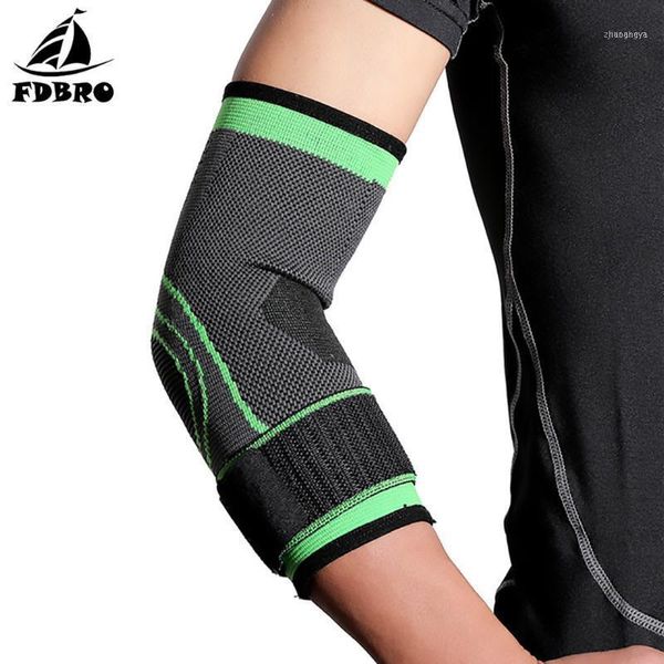 Joelheiras cotovelas fdbro 1pcs basquete de vôlei compressão de vôlei compressão ajustável Brace Brand Bandage Tennis Suporte Protetor