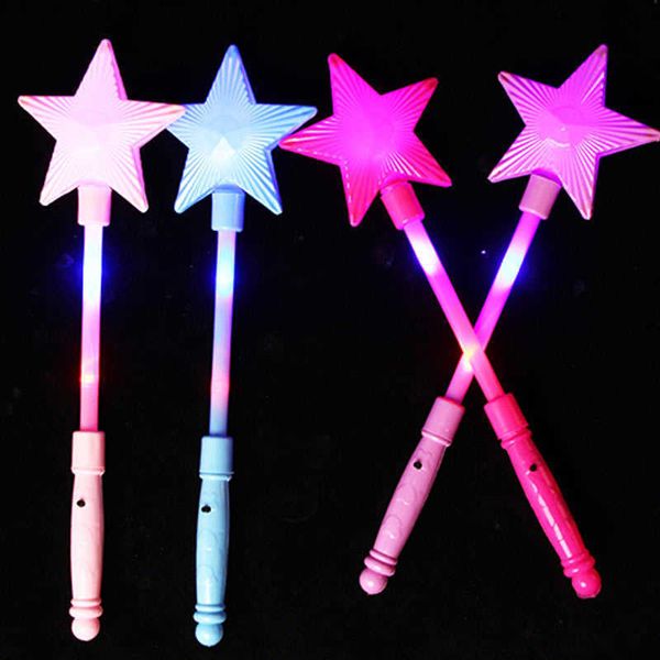 Led Rave Toy Kids LED lampeggiante Glow Stick Bacchetta stella a cinque punte Fata Sticks Light Up s Halloween Bambini Y2303