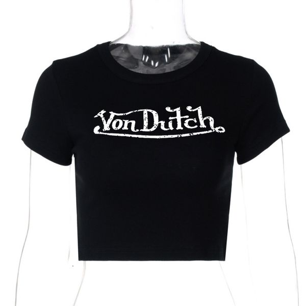 Frauen T -Shirt Sommer Vintage Street Haruku Brief Mode Gothic Short Sleeve Cropped Top sexy weibliche Y2K -Kleidung Baby Tee 69