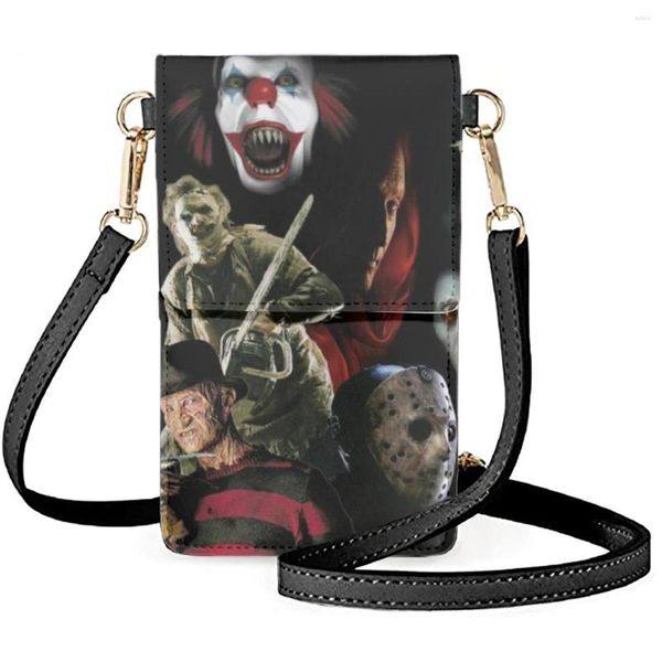 Вечерние сумки Forudesigns Clown Pattern Design Beald Bag Сумма для женского мобильного телефона из PU Material Protect Sopect Sopefone очень хорошо