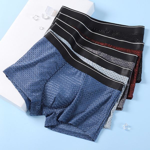 MUITOPANTES MEN-PILES MAN HOMEM DESLIGADO GELO BOXERSHORTS MEN MEMINO MASCO MASCO MASSH MESS DESLIGADOS CONFORMAÇÕES SUPTROS DE TAMANHO GRANDE L-5XL 230327