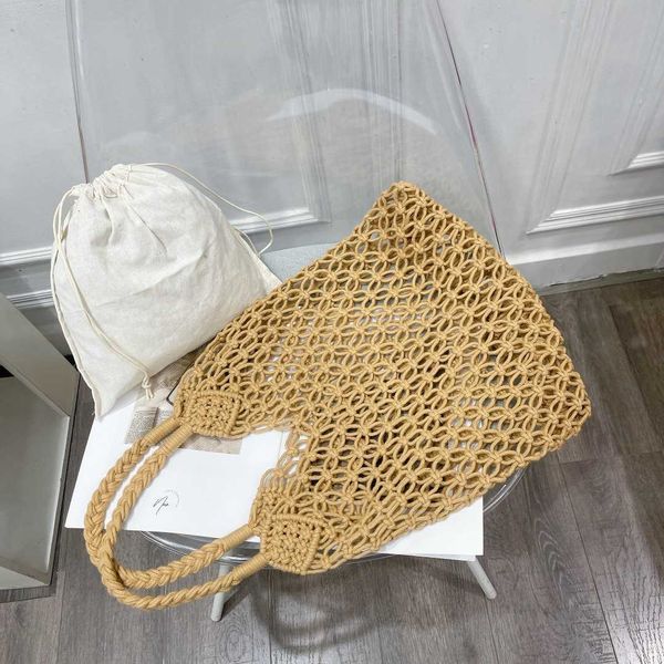 Bolsas de praia Stravo tecido Novo 2023 Hollow Handmade Cotton Rope Product Women Sun Mother 230327